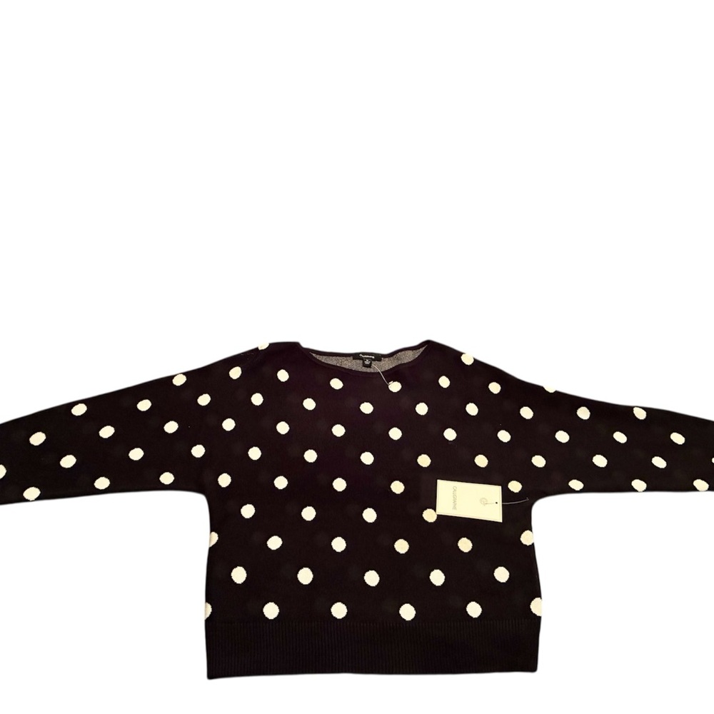 Polka Dot Black and White Sweater